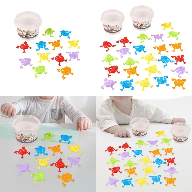 Grenouilles sauteuses à remonter, paquet de 2, font des backflips. Jouet mécanique mignon pour enfants, action à retourner pour soul - Jeux - Jouets
