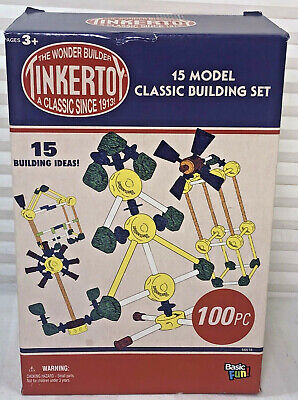 K'NEX TINKERTOY Classic Retro Building 100PC 15 Model Education Building Toy