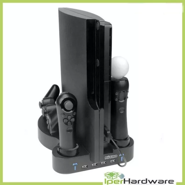 PS3 Controller Charger Docking SLIM DOCKING STATION 3 IN 1 playstation 3 STAND N 2