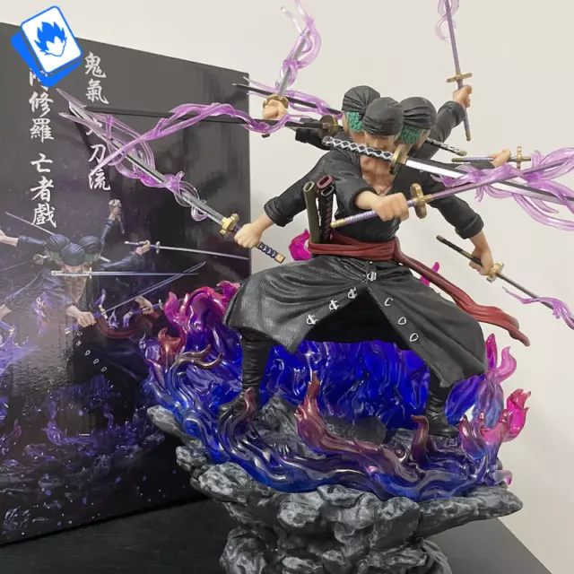 Action Figure One Piece Zoro Roronoa 9 Spade 40cm STATUA DA COLLEZIONE Anime