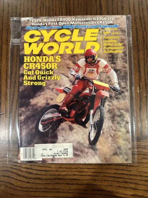 January 1981 Cycle World Magazine. Honda’s CR450R… Cat Quick And Grizzly Strong