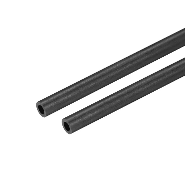 Tubo Redondo fibra carbono 4mm x 2mm x 200mm Tubos pultrusión fibra carbono 2uds
