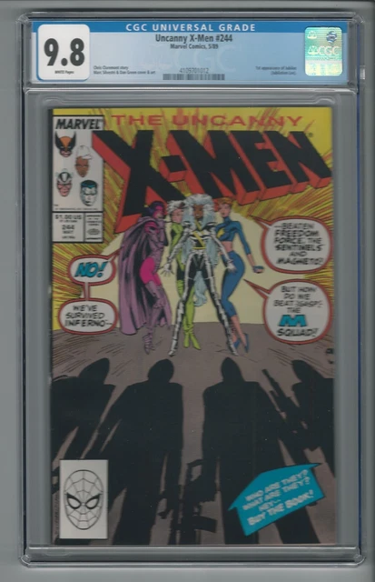 Uncanny X-Men #244 CGC 9.8 NM/MT Marvel Comics 5/89 1st Appearance of Jubilee