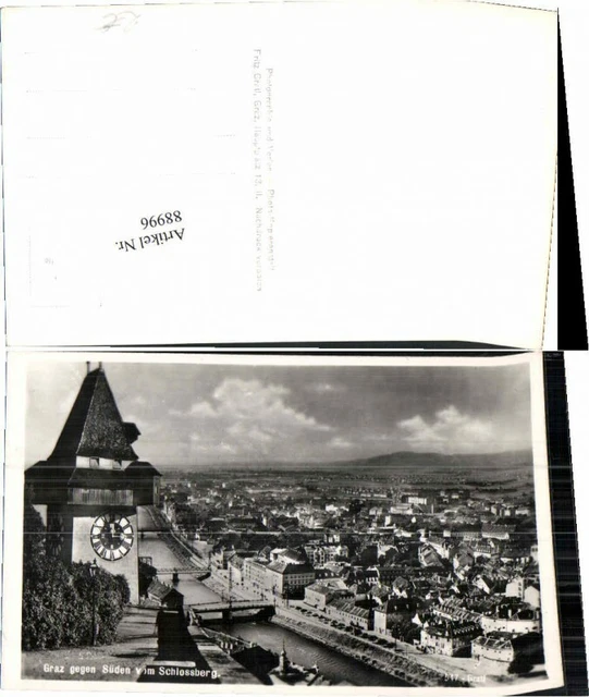 88996;Graz gegen Süden vom Schlossberg