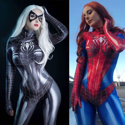 Spiderman Cosplay Jumpsuit Costume Women Zentai Bodysuit Suit Comicon Halloween