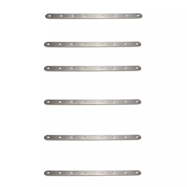 6X Metal 8 Holes Flat Straight  Corner Brace Angle Bracket 250mm Y3F68118