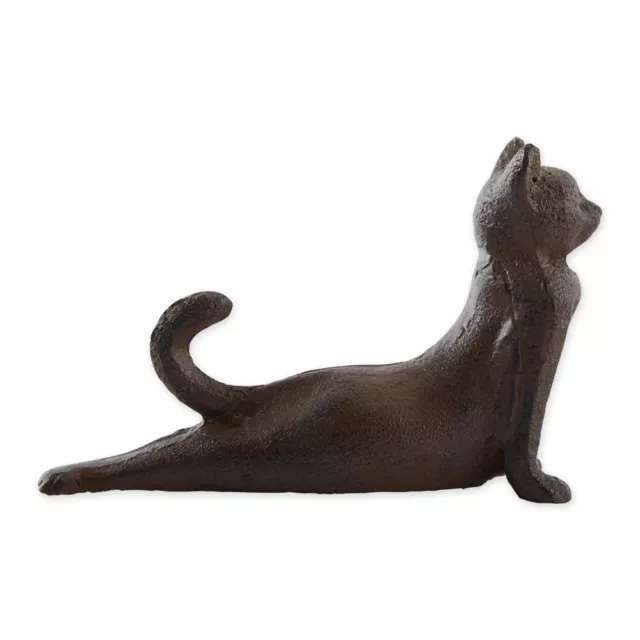 Cast Iron Tail Cat Door Stop Stopper Statue Rustic Kitty Wedge Home Decor