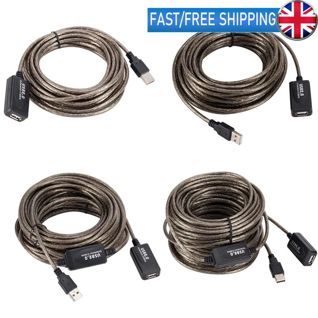USB Male to Female Active Repeater Extension Extender Cable Cord USB Adapter