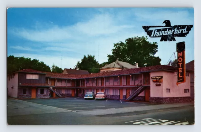Postcard California Sacramento CA Thunderbird Motel 12th Street 1960s Unposted