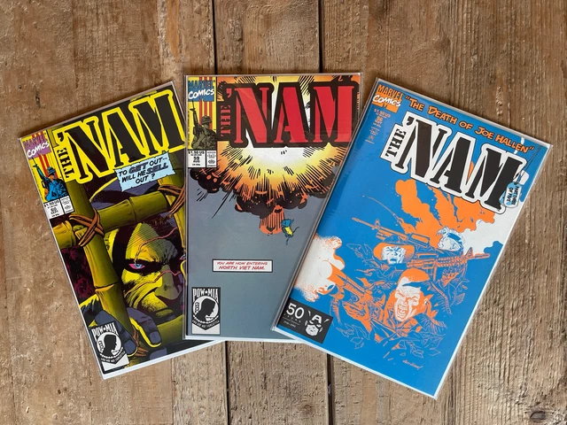 The ‘Nam Comic Lot Issues 56, & 59-60 VG+ 1991 Marvel Chuck Dixon