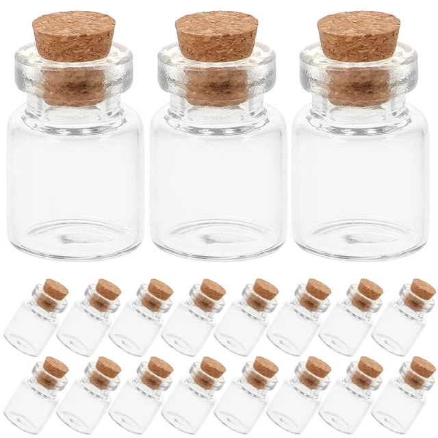 20 Pcs Mini-Glasflaschen Mini-Gläser Mit Deckel Miniflasche