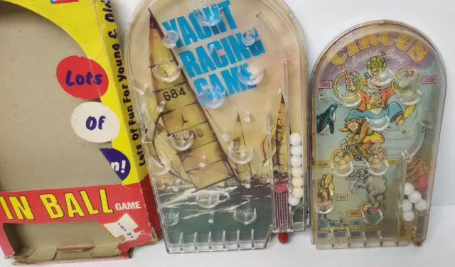 vintage bagatelle games CIRCUS & YACHT RACING GAME