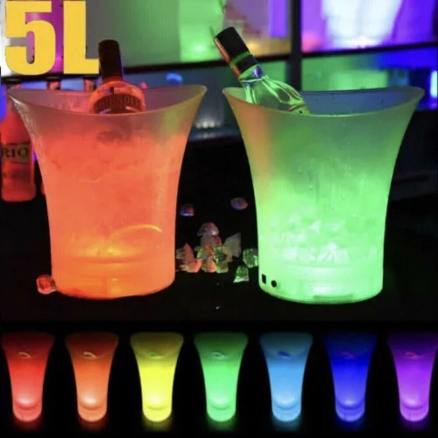 New Light Up Glowing Bar Color Changing 5L Table Light LED Ice Bucket
