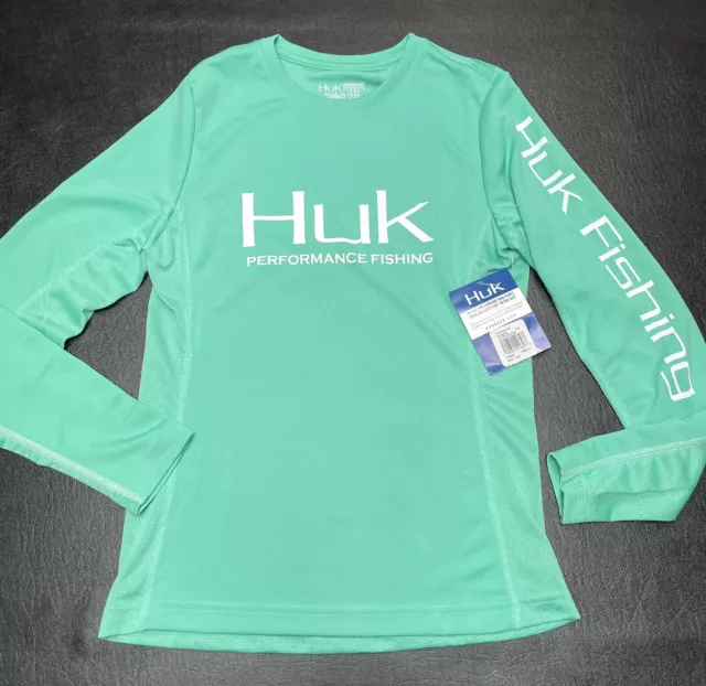 NEW Huk Womens Icon X Long Sleeve Performance Shirt Size XS