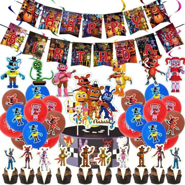 Five Nights At Freddys Decoration Birthday Banner Balloons Halloween Table Cover