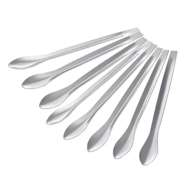 30Pcs 4.13" Silver 201 Stainless Steel Micro Lab Spoons for Powders Sampling