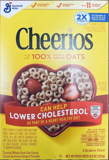 CHEERIOS Heart Healthy Gluten Free with Whole Grain Oats Breakfast Cereal 8.9 Oz