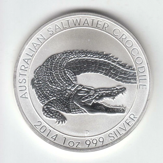 2014 AUSTRALIAN SALTWATER Crocodile 1 Ounce 99.99 Pure