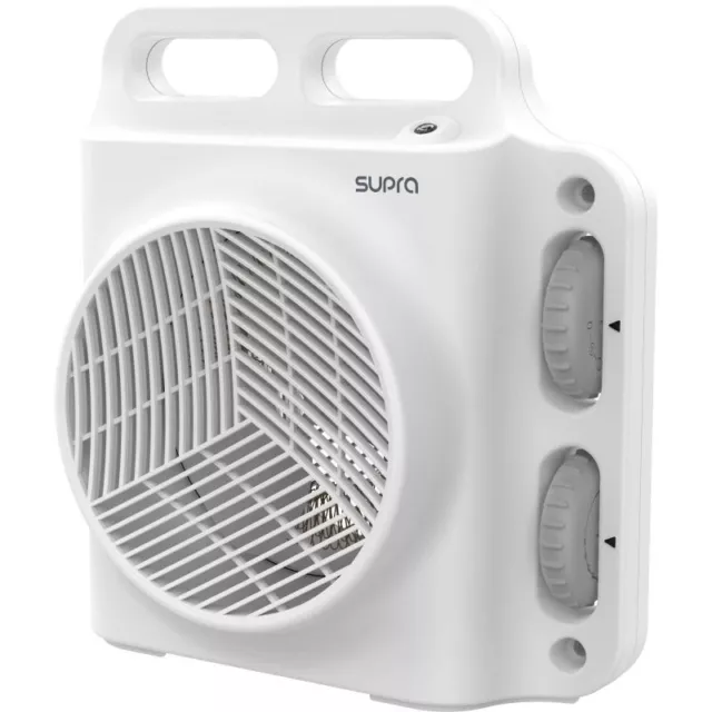 SUPRA Radiateur soufflant 2000W IP21 Blanc Thermostat Mécanique