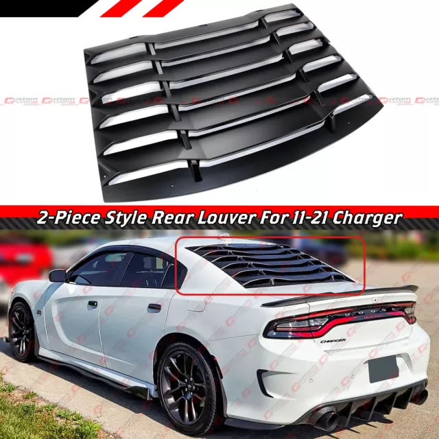 For 11-22 Charger R/T SRT Hellcat 2pc Style Rear Window Windshield Louver Cover