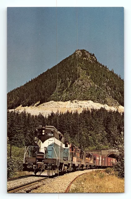 Burlington Northern Railroad 1804 Train Scenic Washington Vintage Postcard