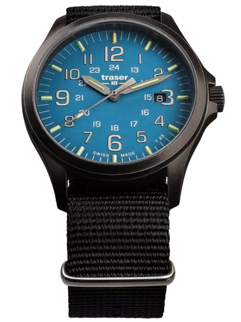 Traser H3 108647 P67 Officer GunMetal Skyblue Herren 42mm 10ATM