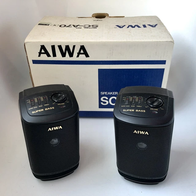VINTAGE AIWA SC-A70 Speakers in Original Box - WORKING £16.99 - PicClick UK
