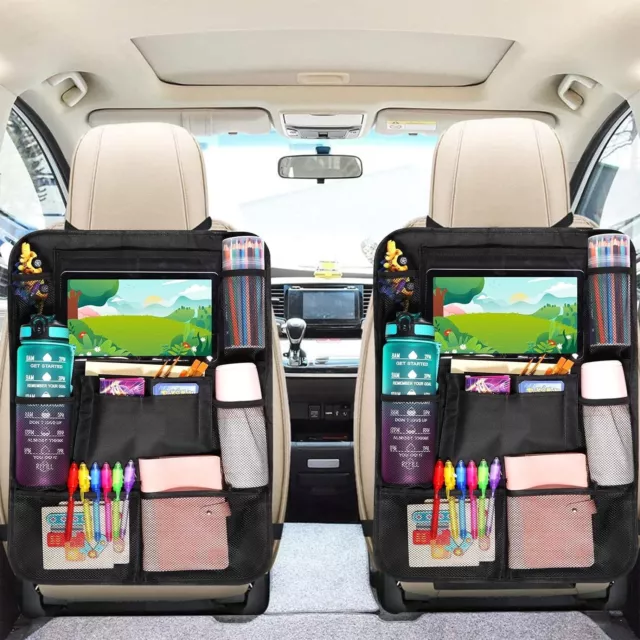 Organizador Protectores Asiento Trasero Para Niño De Coche Con Soporte Tableta 2