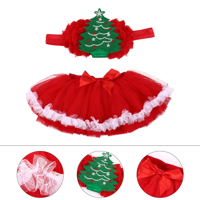 1 Sets Baby Weihnachten Tüllrock girls romper dress Tutu Rock Stirnband Kit Kind