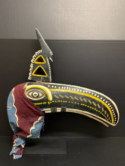 African Art Bozo Mask With Stand