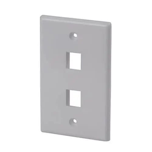 DOUBLE TechBrands Keystone Wall Plate (White) FREE Global Shipping