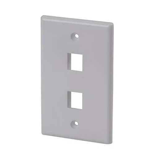 DOUBLE TechBrands Keystone Wall Plate (White) FREE Global Shipping