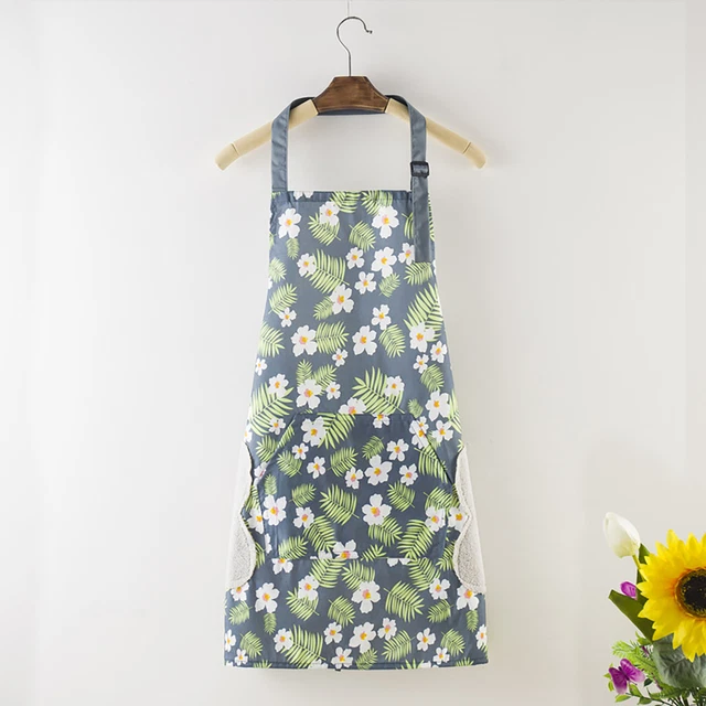 Chef Bib Dustproof with Pockets Clear Printing Kitchen Pinafore Tpu
