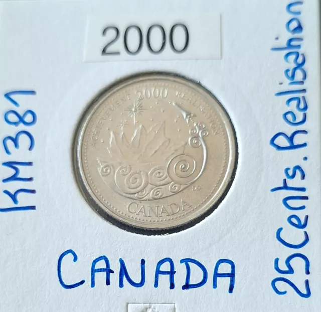 Canada, Monnaie, 25 cents - Élisabeth II Millénaire Réalisation  2000  KM# 381