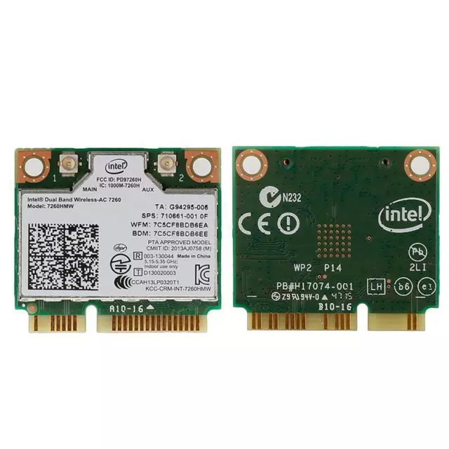 Dual Band Wireless-AC 7260HMW Mini PCI-E BT4.0 Card Intel For HP SPS 710661-001