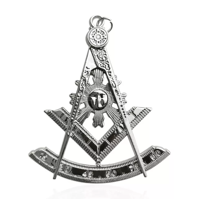 Masonic Blue Lodge Past Master Compass & Square Pendant Collar Accessory