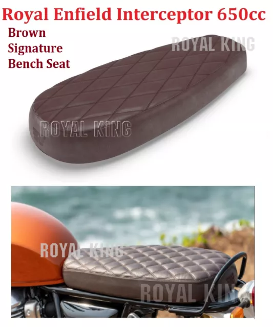 Royal Enfield "BROWN SIGNATURE BENCH SEAT" For Interceptor 650 & GT 650