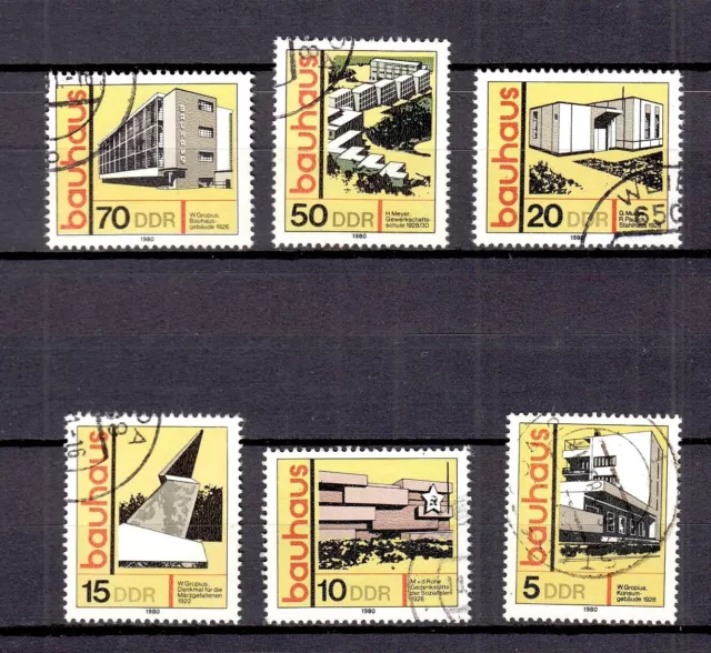 106819/ DDR 1980 – Mi 2508-2513 – Bauhaus – gestempelt