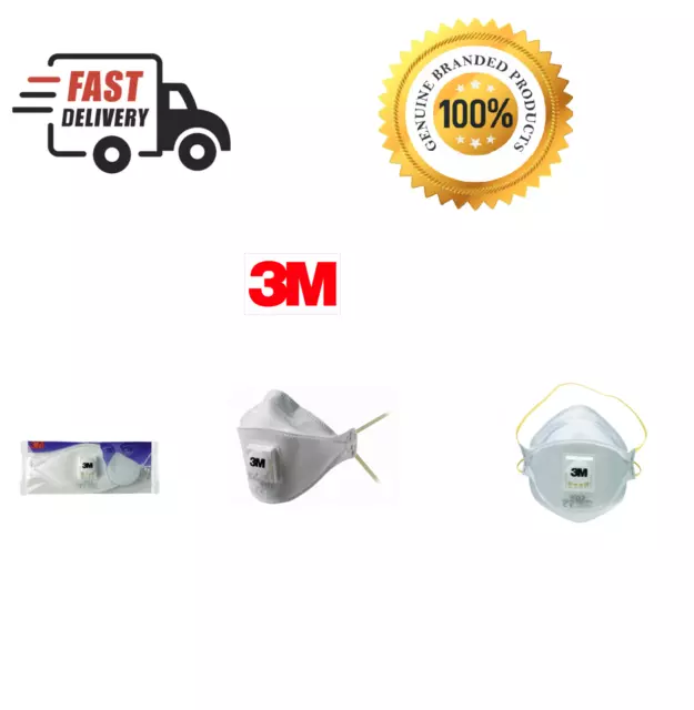 3M Industrial Flat Fold Particulate Respirator 9312/9322A P2 Valved N95 Boxof 10 2