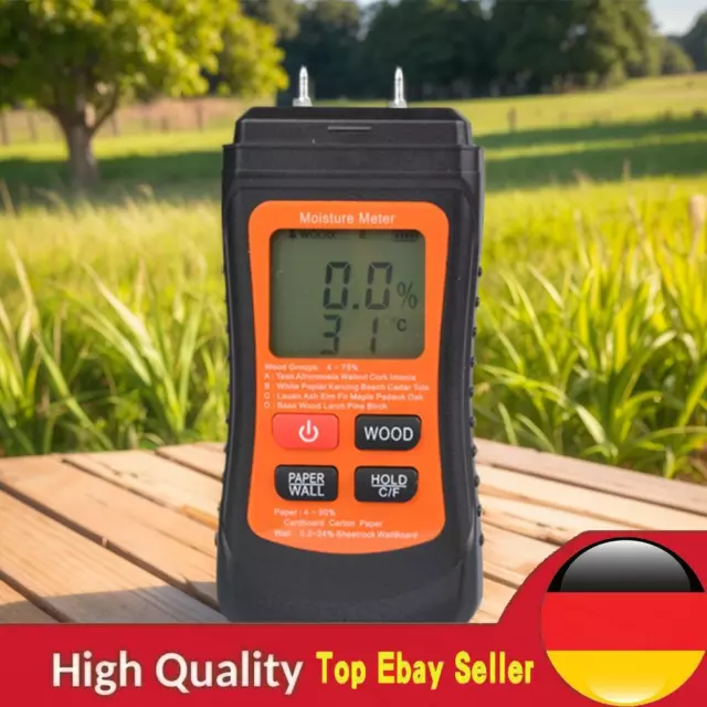 Two Pins Paper Humidity Tester Digital Timber Damp Detector Tree Moisture Tester