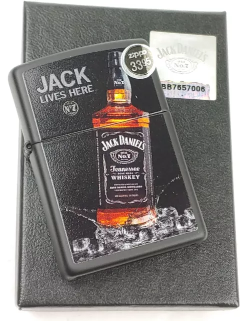 Zippo 48290 Jack Daniels on Black Matte Finish Windproof Lighter - DEC (L) 2020