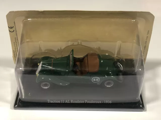 ATLAS UNIVERSAL HOBBIES NOREV Citroën Traction 11 AL Roadster Pouderoux 36 1/43
