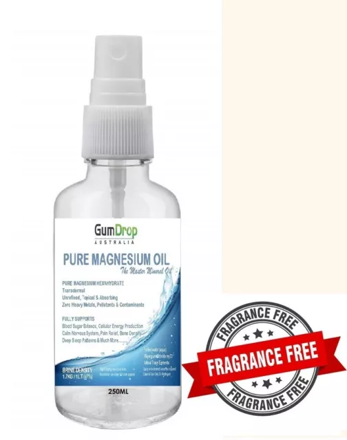 PURE MAGNESIUM OIL - 250ml Spray- Topical - Unscented