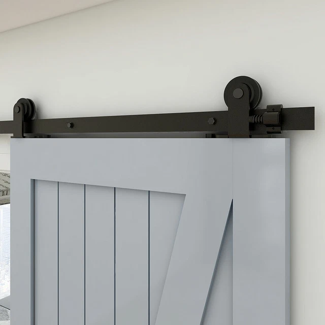 4FT-20FT Sliding Barn Door Hardware Closet Track Kit Single/Double/Bypass Doors
