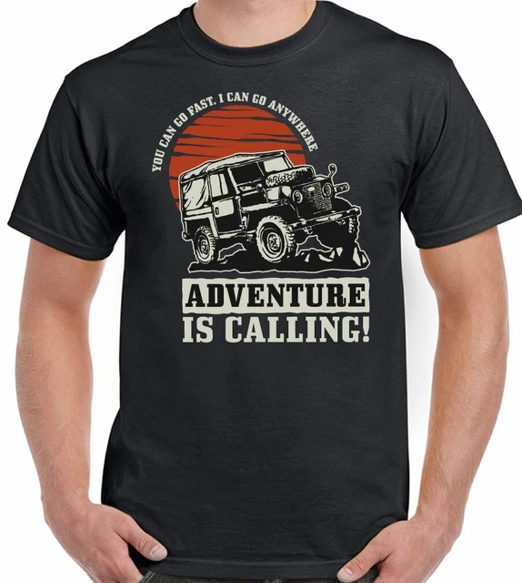T-shirt Land Rover Defender Uomo Funny Off Roading 4X4 SVX Adventure Is Calling 3