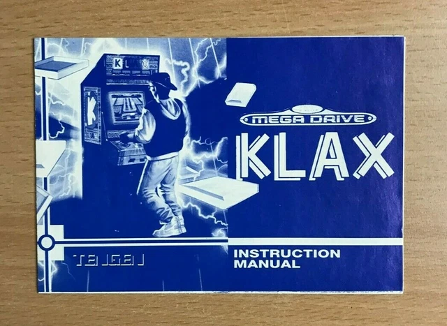 SEGA Mega Drive Instruction Manual - KLAX