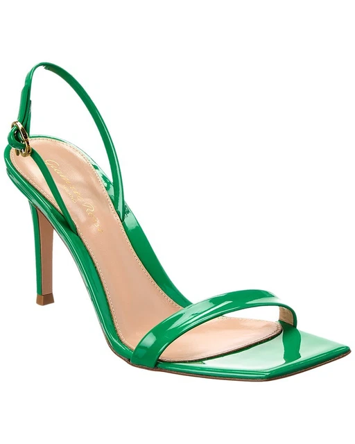 Gianvito Rossi Ribbon Stiletto 85 Patent Slingback Sandal Women's