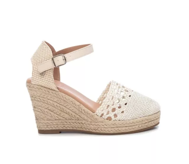 Xti Damenschuhe Wedges Hoch IN Strick Espadrillas für Sommer Sandalen