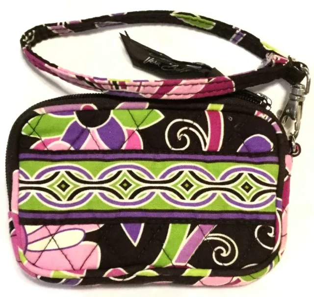 NEW RETIRED VERA BRADLEY WRISTLET Purple Punch Pattern Change Purse Wallet