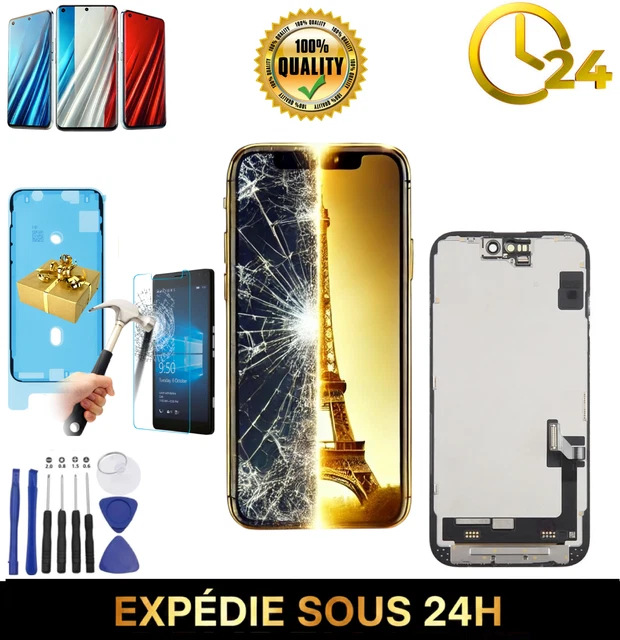 Vitre Arrière Générique Pour IPhone – Compatible 8 / X / XR / XS / 11 / 12 / 13 Pro Max – Noire